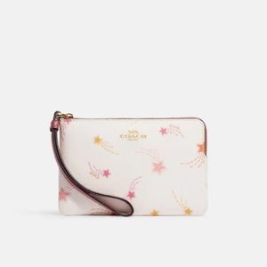 Coach Corner Zip Wristlet